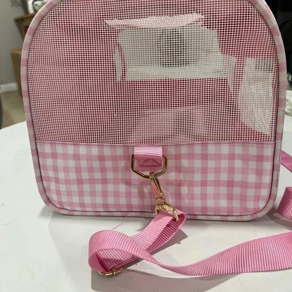 Stoney Clover x Target dog carrier pink gingham leash hook shoulder strap - Picture 3 of 11